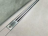 Желоб водосток SUPER Slim 1000, хром глянец, вертикальный выпуск S-сифон D50/105мм H30/80мм