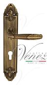 Дверная ручка Venezia на планке PL90 мод. Angelina (мат. бронза) под цилиндр