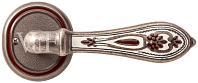 Дверная ручка Val de Fiori мод. Белладжио (серебро античное с эмалью)